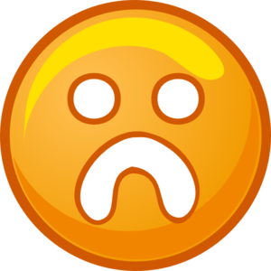 Orange Frown Button clip art - vector clip art online, royalty ...