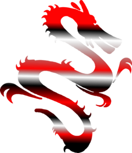 Red And Black Dragon clip art - vector clip art online, royalty ...