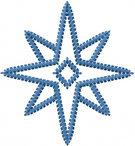 Outlines Embroidery Design: Star Snowflake Outline from AnnTheGran