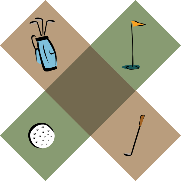 Golf Symbols clip art Free Vector