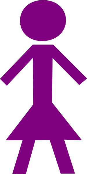Purple Woman Symbol clip art - vector clip art online, royalty ...