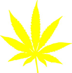 Cannabis Leaf Stars And Stripes Yellow Clip Art ...