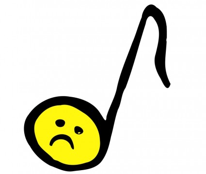 Unhappy Eighth Note Vector clip art - Free vector for free download