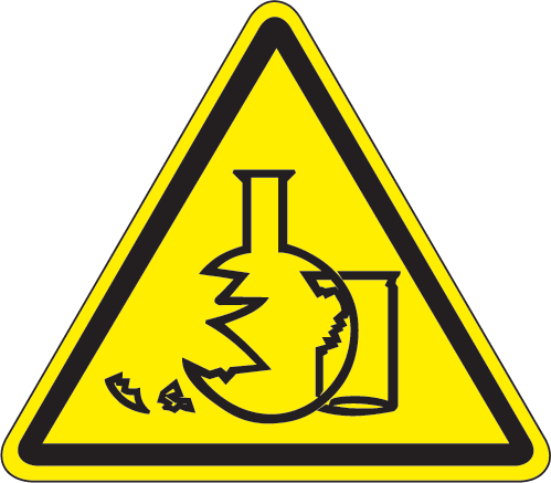 Glass Hazard Label by SafetySign.com - J6587