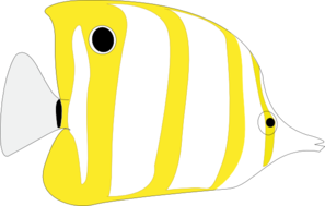 Yellow Tropical Fish clip art - vector clip art online, royalty ...