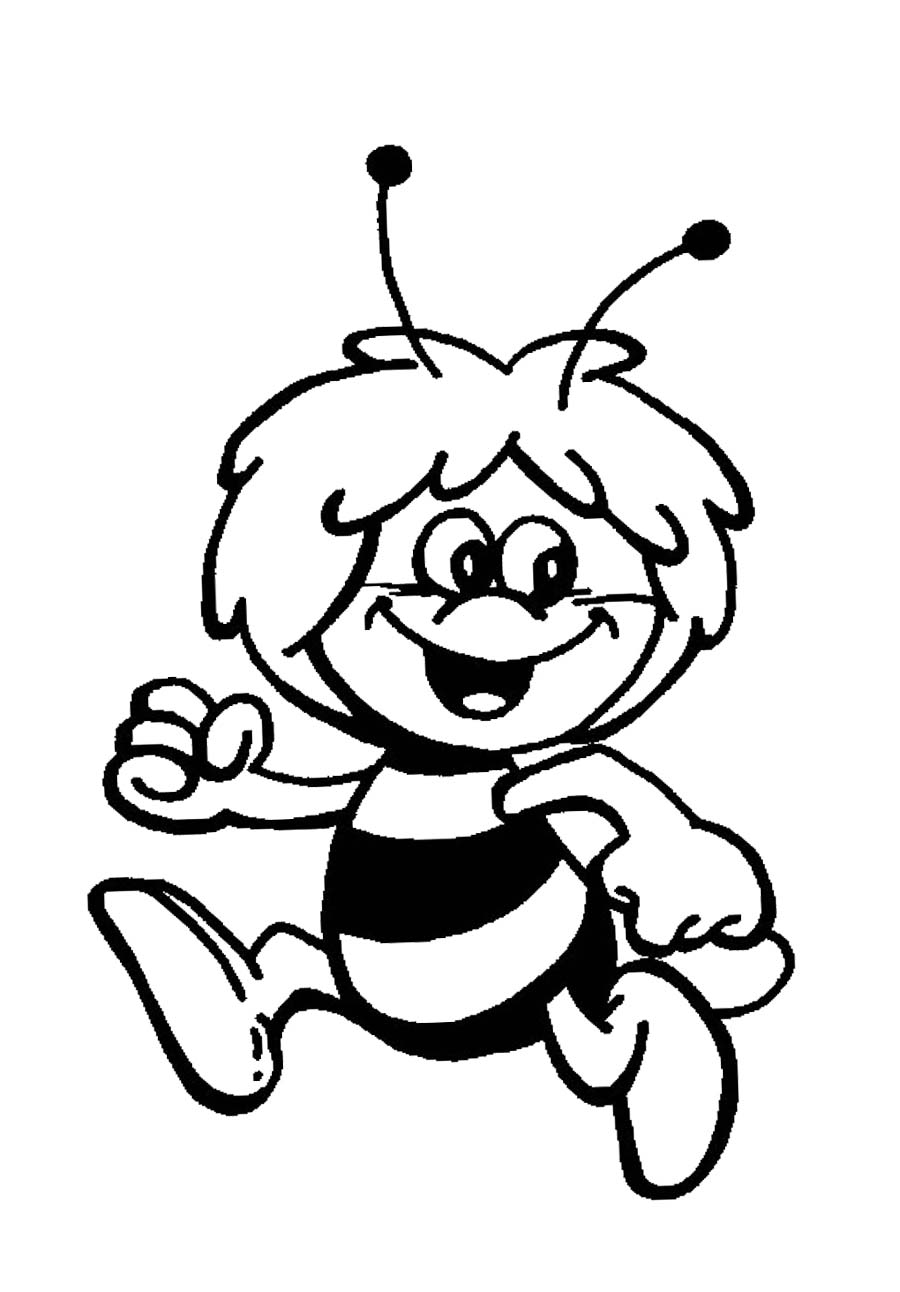 Maya The Bee Coloring Pages : Maya The Bee Walking Coloring Page ...
