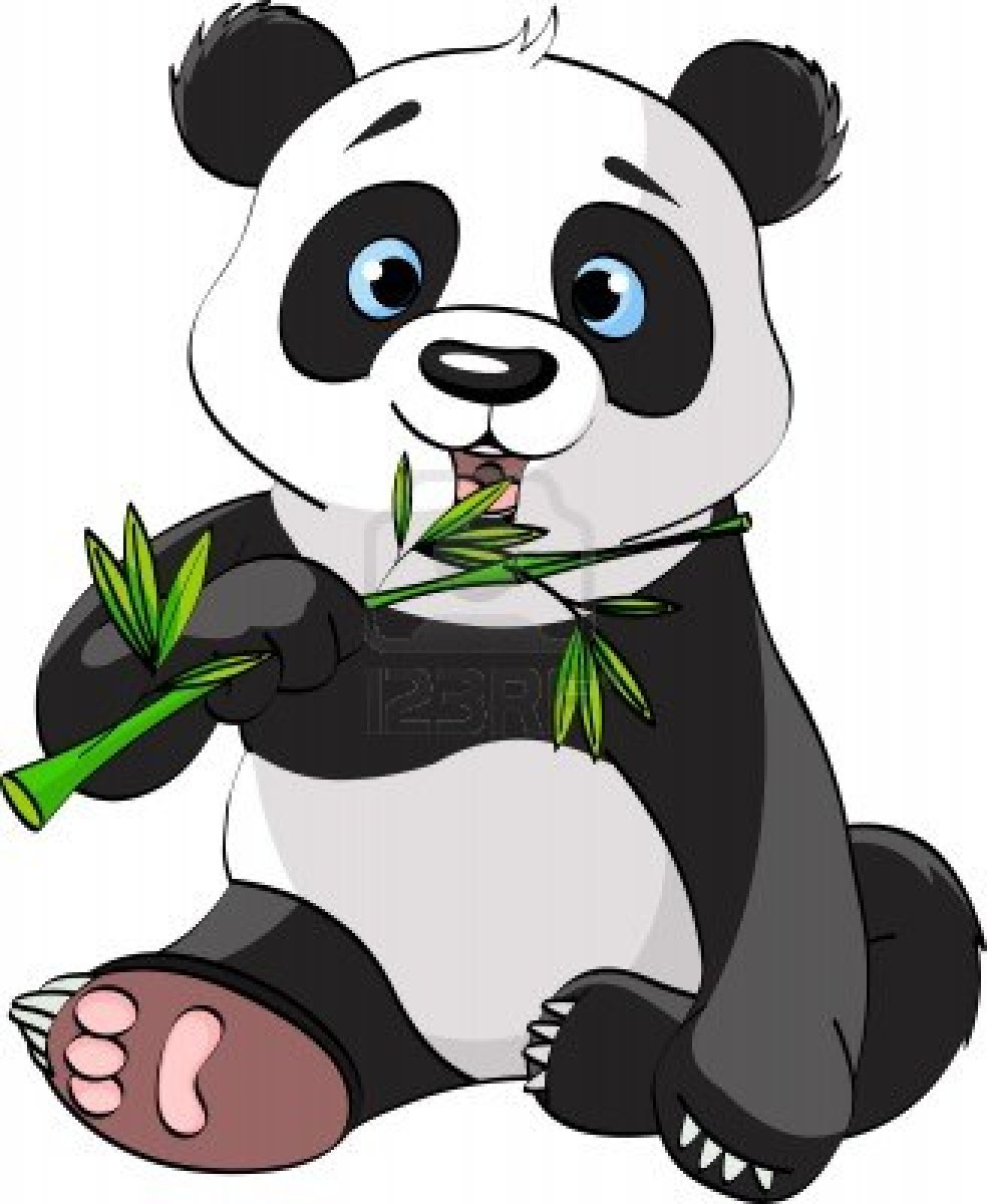 panda eating clipart - photo #10