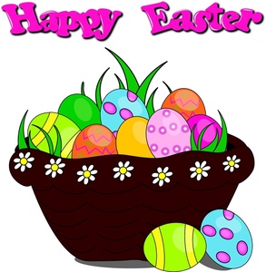 Easter Basket Clipart Image - Happy Easter Design