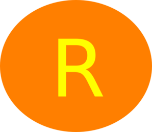 Letter R Circle Orange Clip Art - vector clip art ...