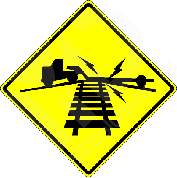 W10-5 Low Ground Clearance Railroad Crossing Sign