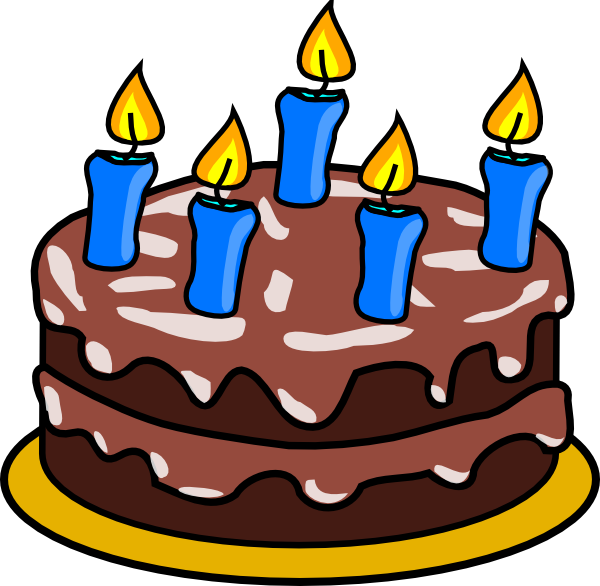 Boy birthday cake clipart