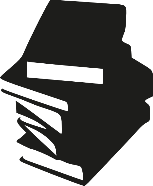 Library book silhouette clipart