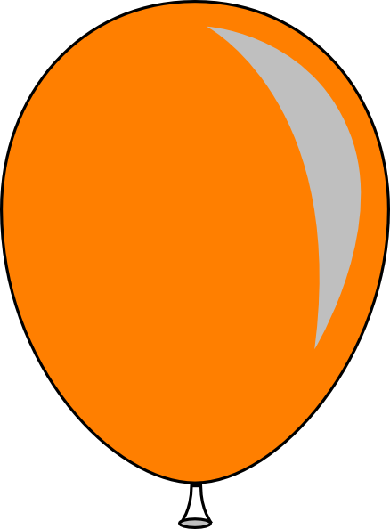 Orange balloon clipart