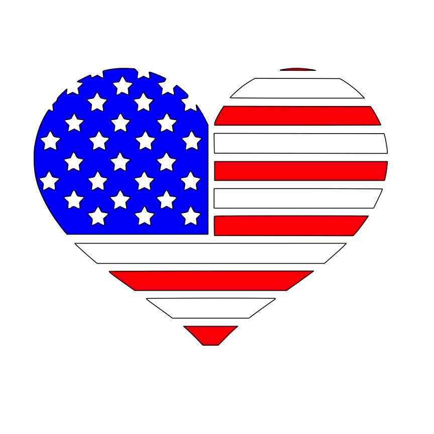 Heart American Flag - Something to Craft About