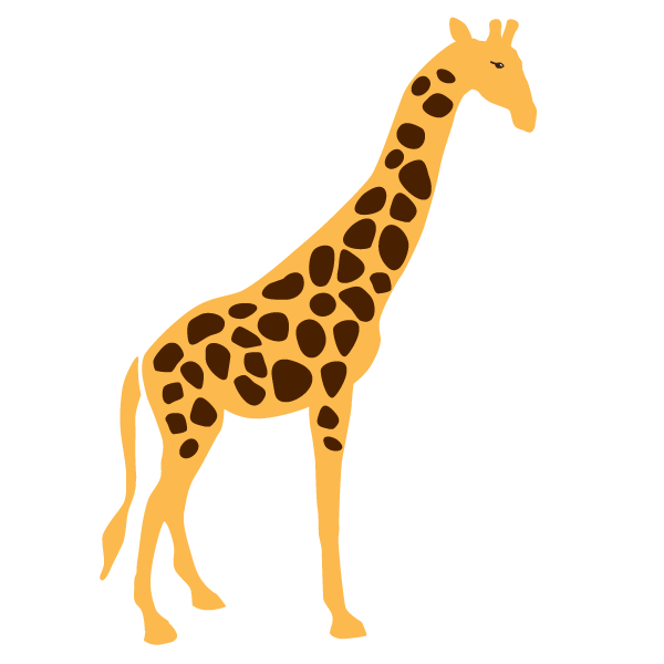 Giraffe Stencil for Painting Jungle Wall Mural in Baby Room