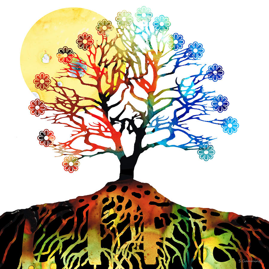 Spiritual Art - Tree Of Life Painting by Sharon Cummings