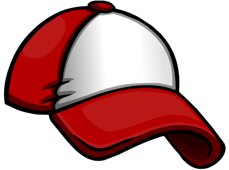 Clipart of sideview of mans head with baseball caps
