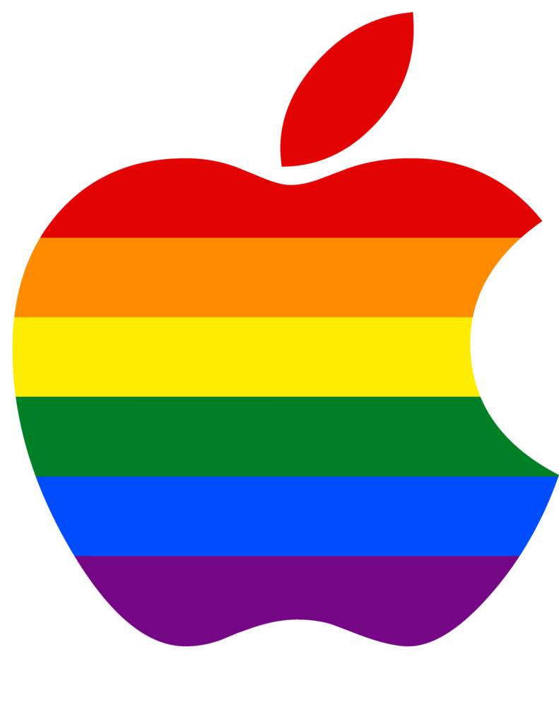 Apple logo, LGBT colors | Tim Cook recently led 5,000 Apple … | Flickr