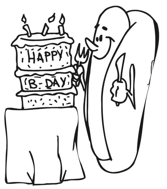 Happy Birthday Coloring Pages To Print - AZ Coloring Pages