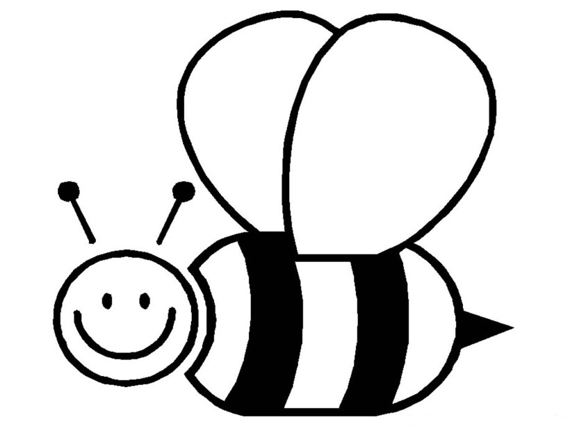 Bee black and white bumble bee black and white clip art at vector ...