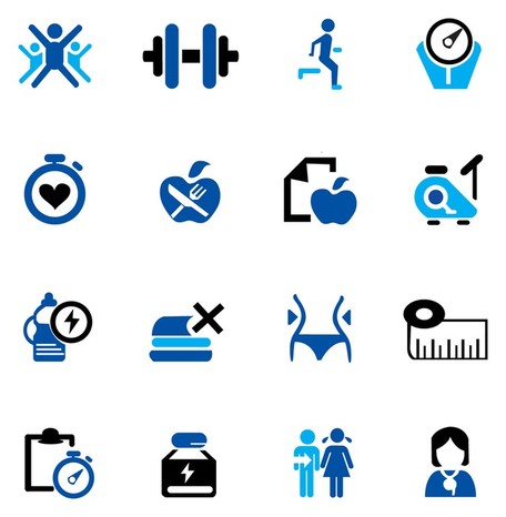 Clip art fitness clipart icons