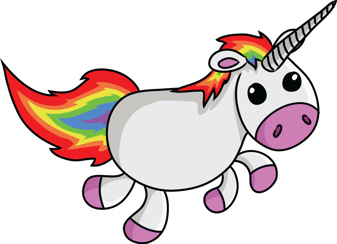 Unicorn clipart rainbow