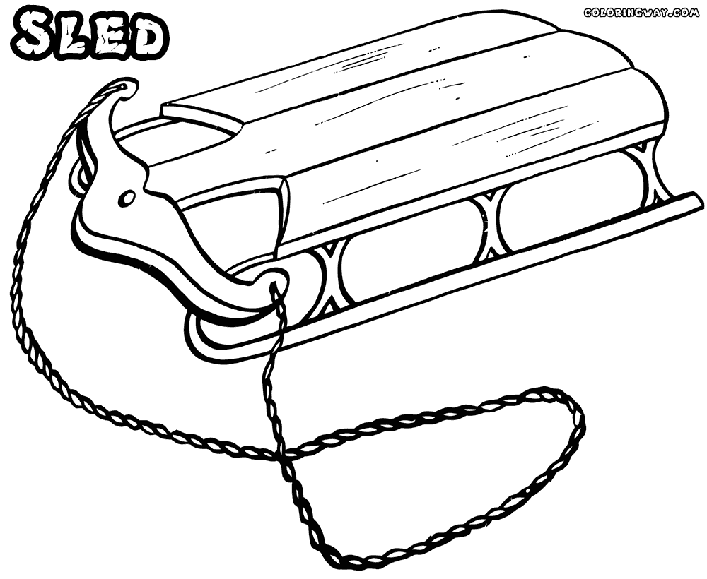 Sled coloring pages | Coloring pages to download and print
