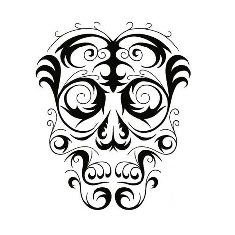 Tribal Skull Clipart - Free to use Clip Art Resource