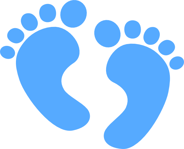 Blue Baby Feet Clipart