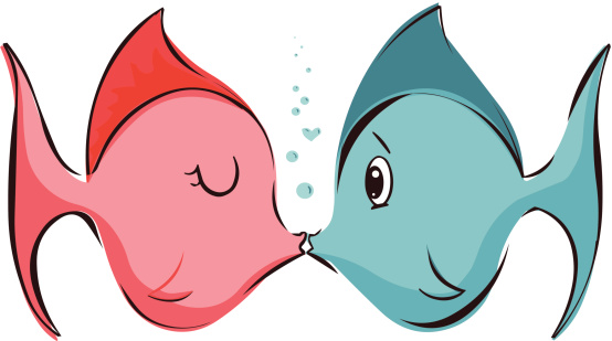 free kissing fish clipart - photo #10