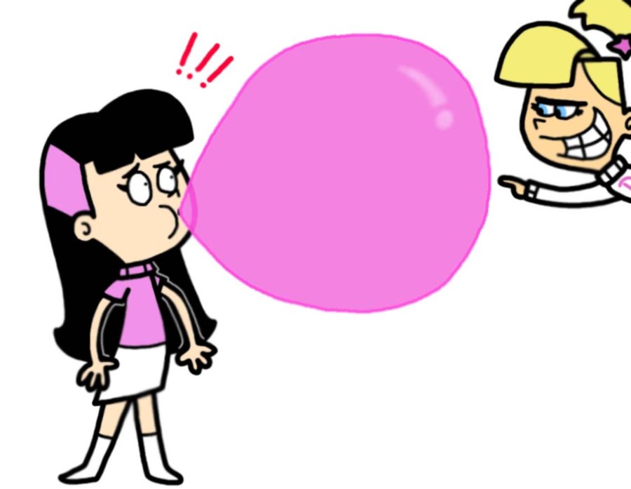Blowing bubble gum clipart