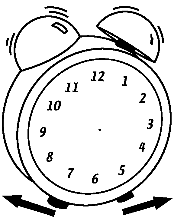 Blank alarm clock clipart