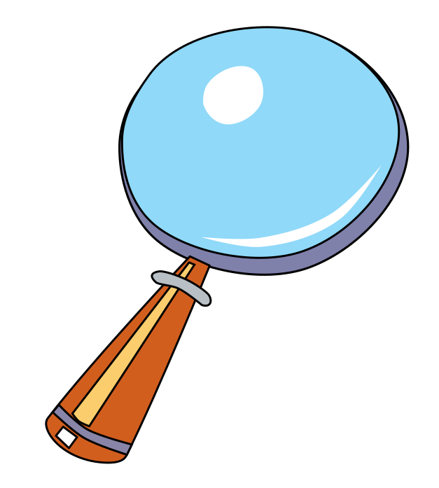 Free Cartoon Magnifying Glass Clip Art