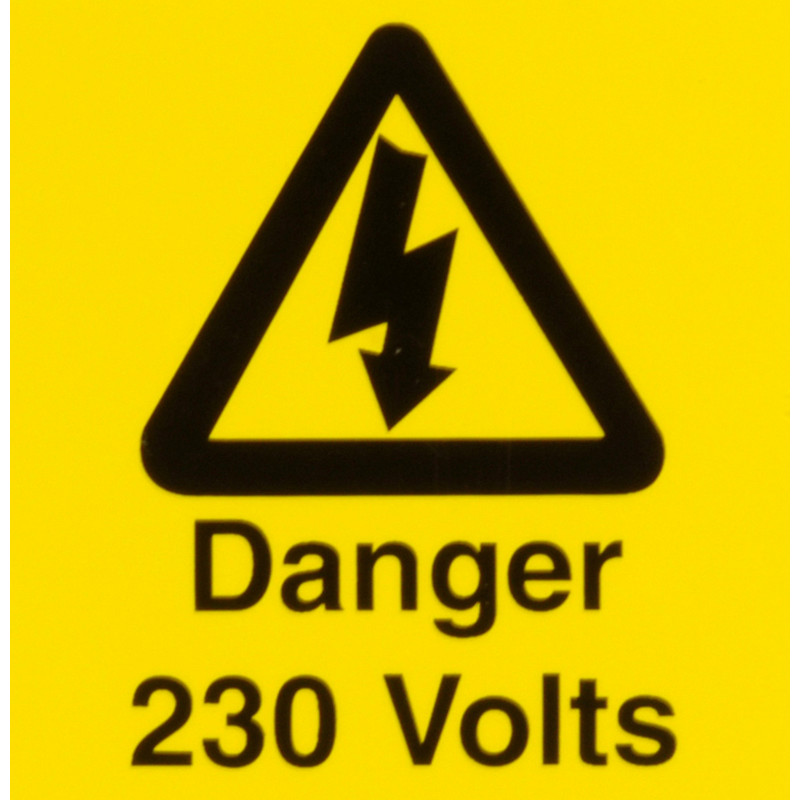 Electrical Warning Signs Danger 230 Volts - Toolstation