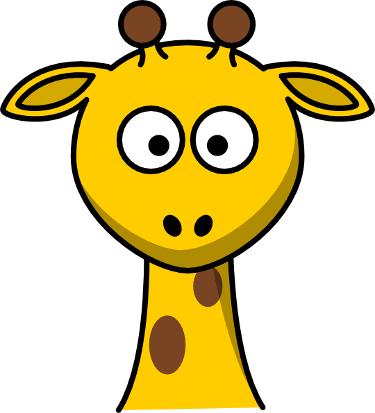 Cute giraffe head clipart