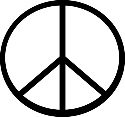 Peace sign clipart