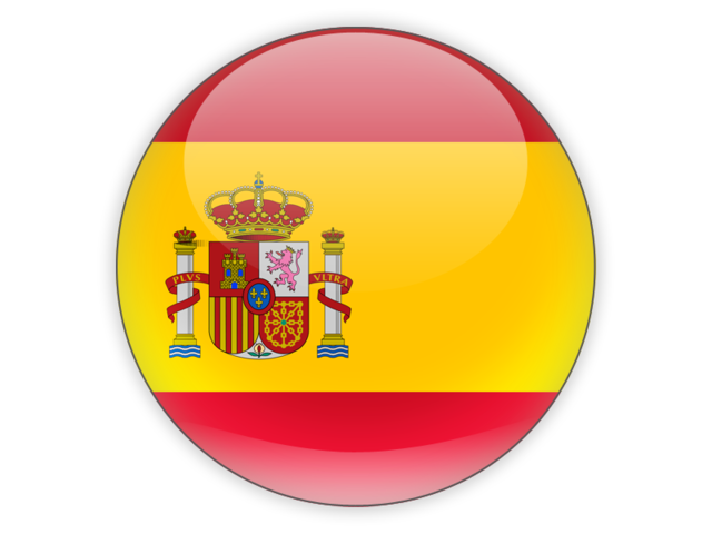 Round icon. Illustration of flag of Spain