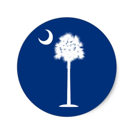 South Carolina Palmetto and Crescent Moon Sticker | Zazzle