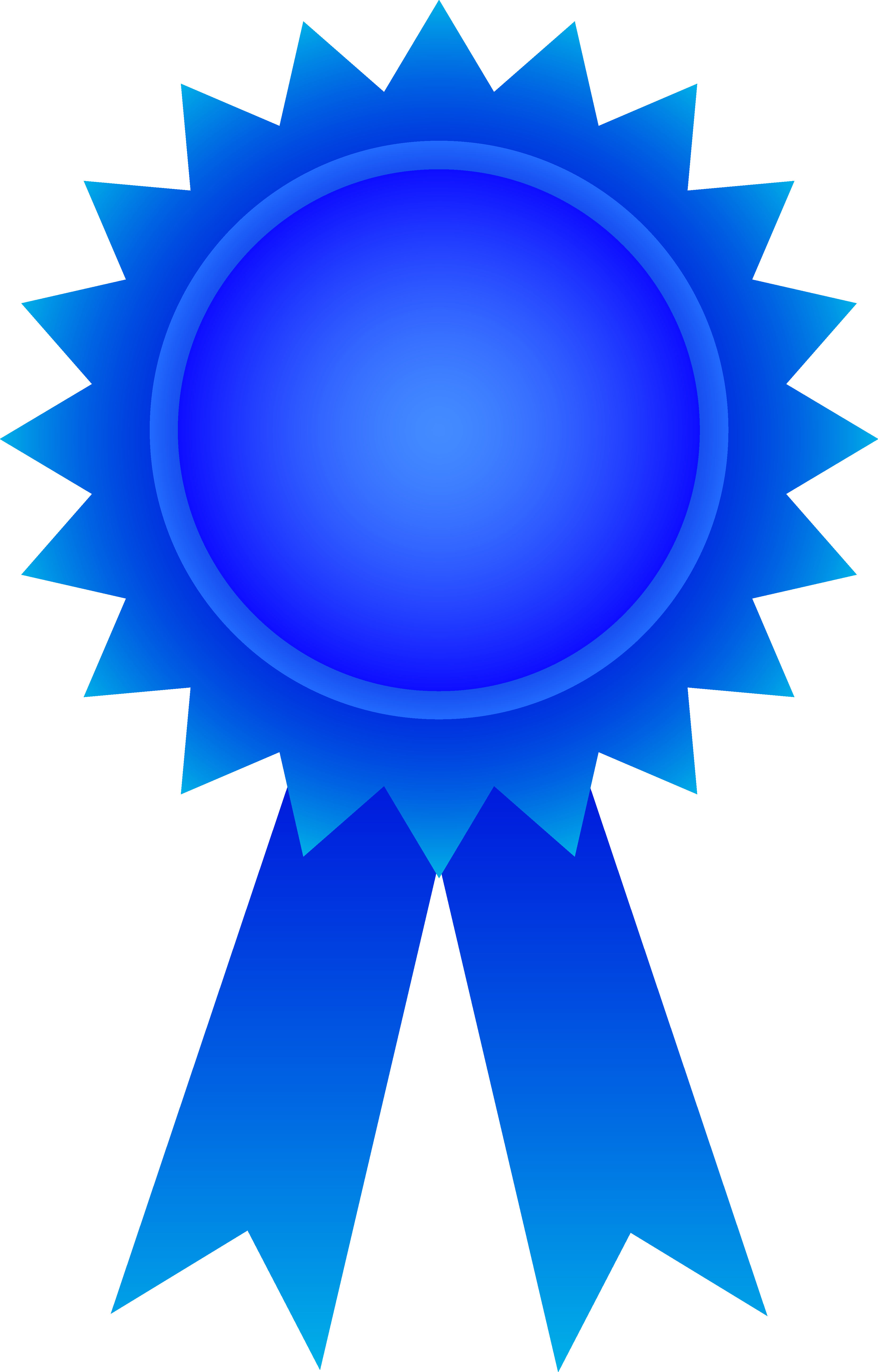 Blue ribbon award clipart