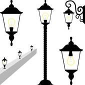 Old Street Lamps Clipart