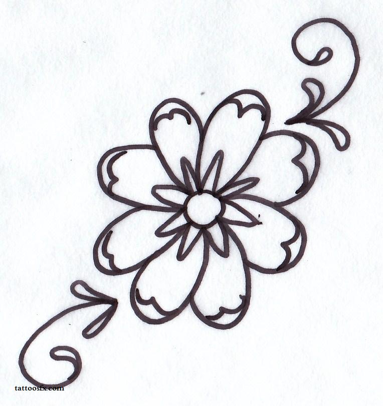 Small Simple Flower Tattoo Designs