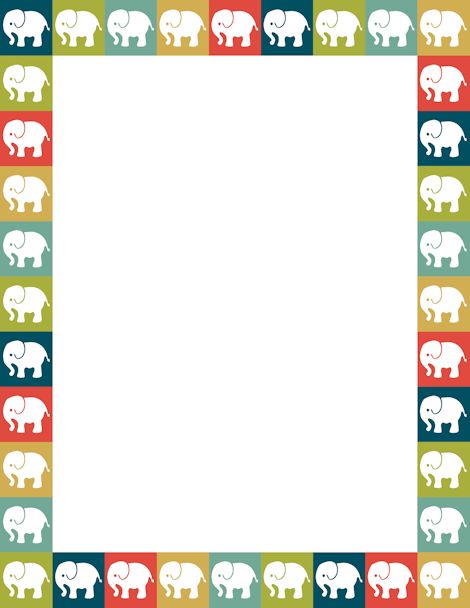 Elephant border clipart