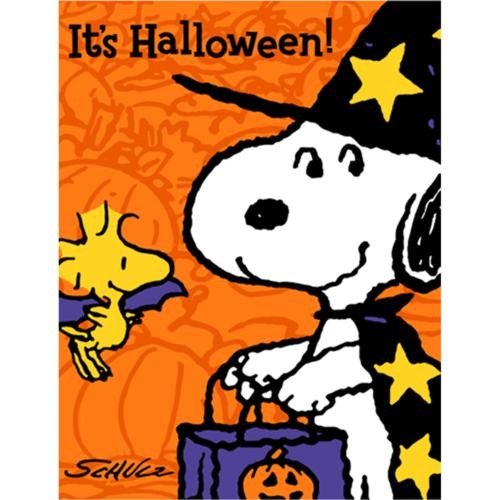 Halloweenish â?? Peanuts Halloween Party Invitations 8 Pack