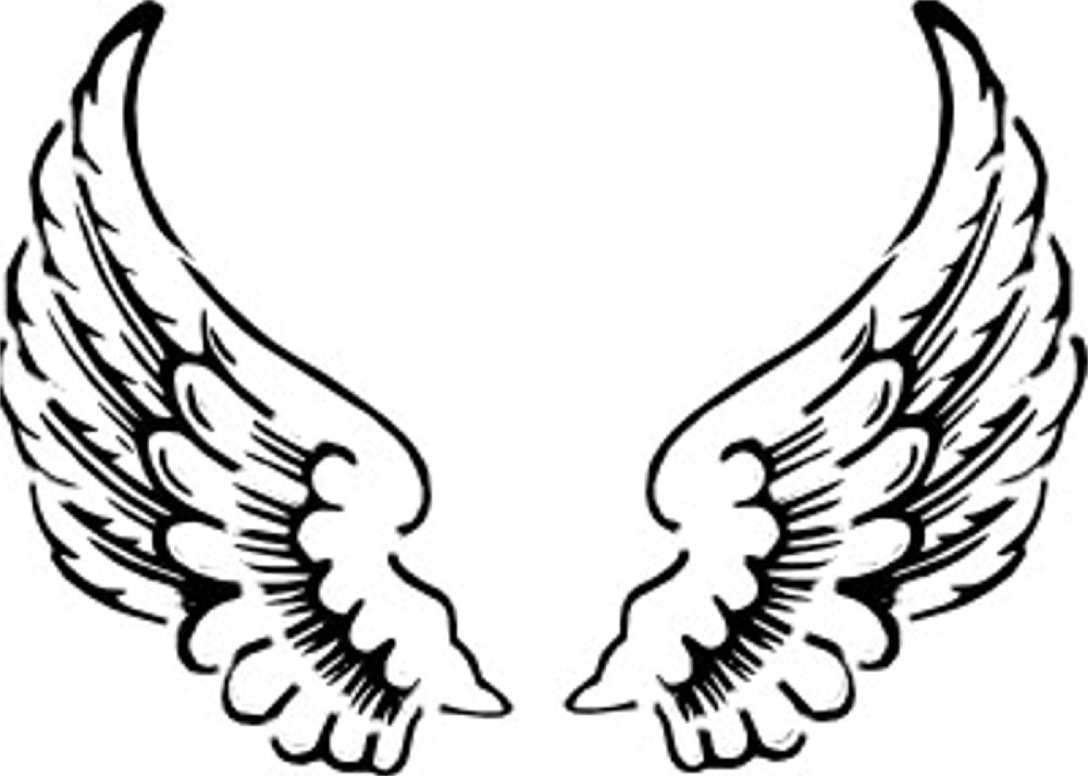 Pictures angel wings cartoon left clipart image #23914