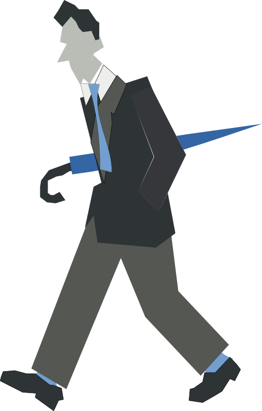 A man walking clipart