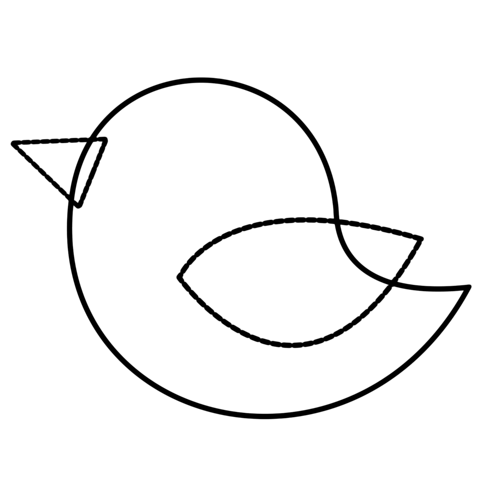 Simple Bird Outline ClipArt Best