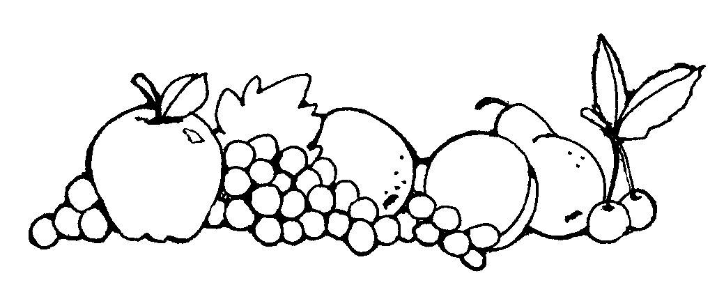 clipart of fruits black and white - photo #11
