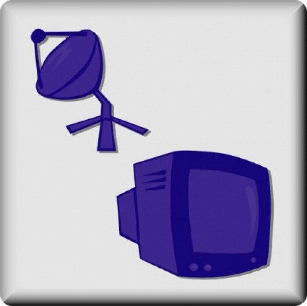 Hotel Icon Satellite Tv clip art | Download free Vector