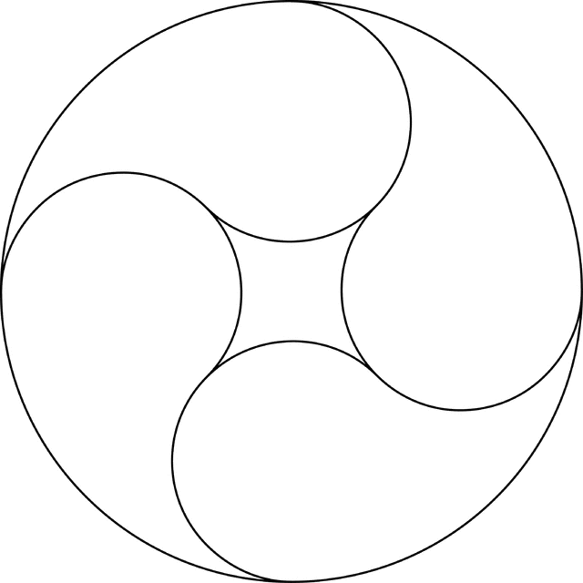 4 Yin Yang Design Symbols In A Circle | ClipArt ETC