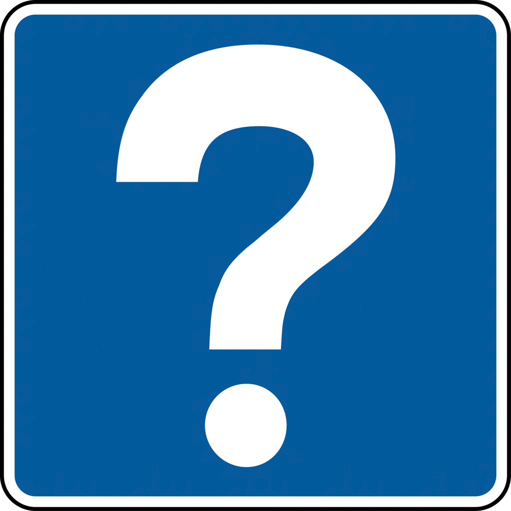 Blue question mark clipart